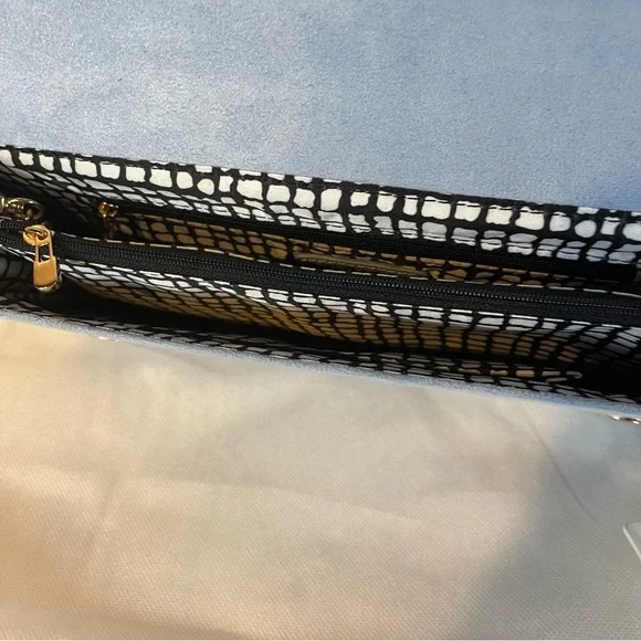 Urban‎ Expressions Blue Vegan Suede Clutch Bag or Crossbody Bag NWT Retro Bold - Picture 11 of 15